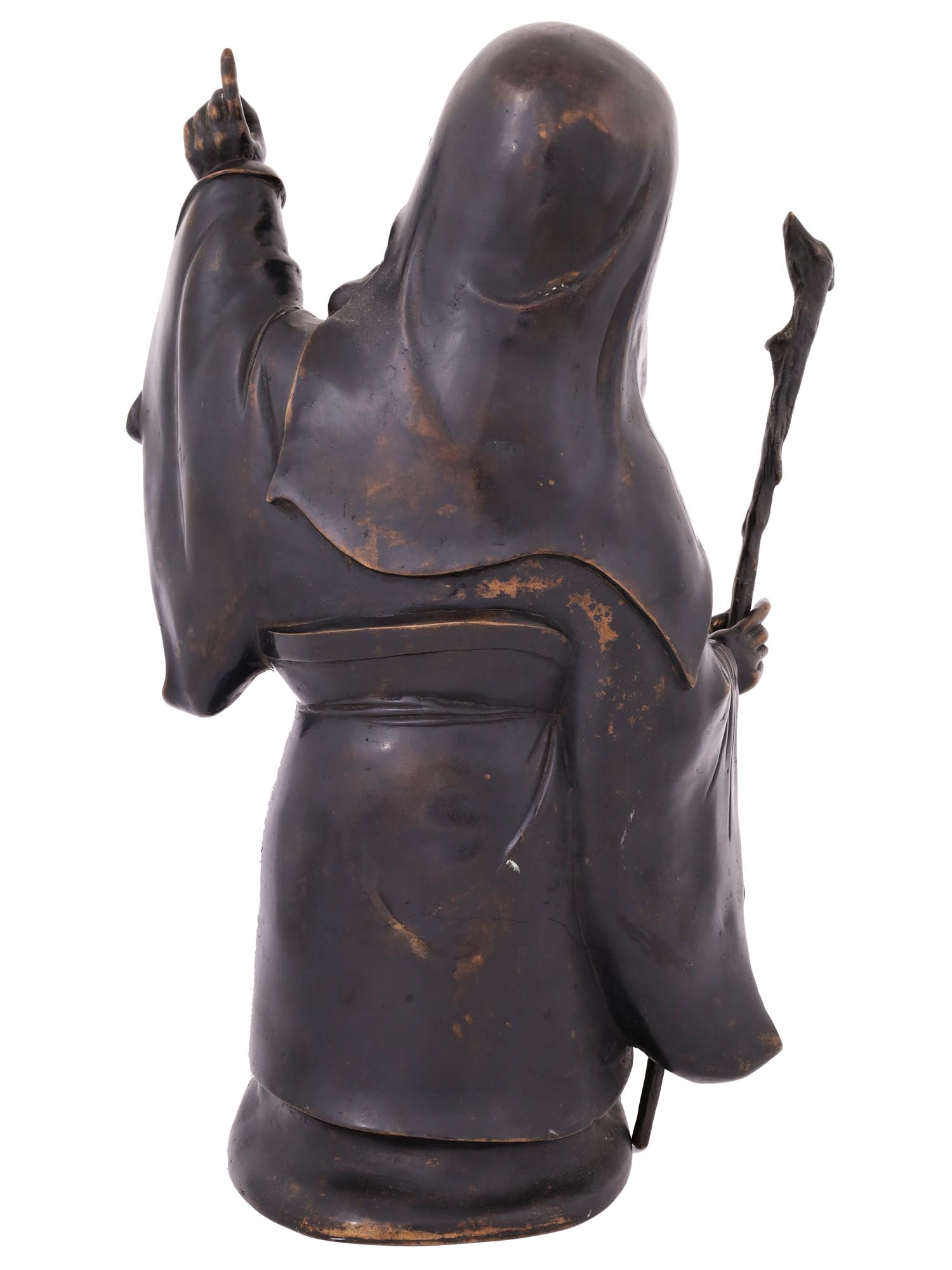 JAPANESE PATINATED BRONZE FIGURE OF A FORTUNE GOD PIC-1